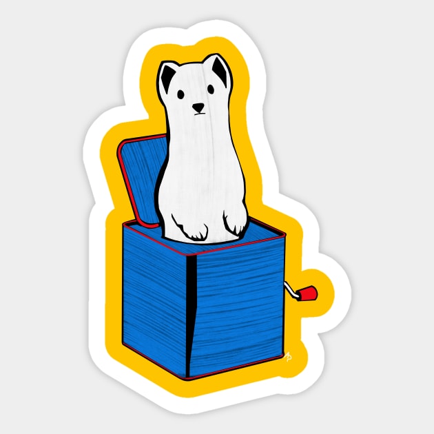 Pop Goes the Weasel Sticker by LefTEE Designs